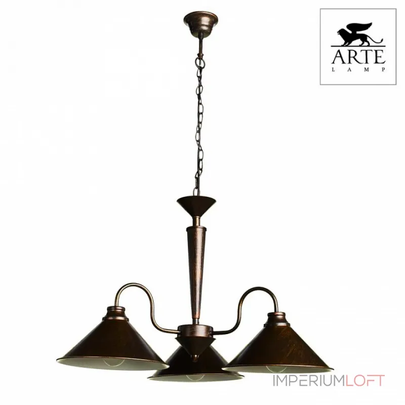 Подвесная люстра Arte Lamp Cone A9330LM-3BR
