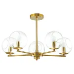 Люстра на штанге Lumion Blair 3769/5C Цвет арматуры латунь Цвет плафонов прозрачный от ImperiumLoft