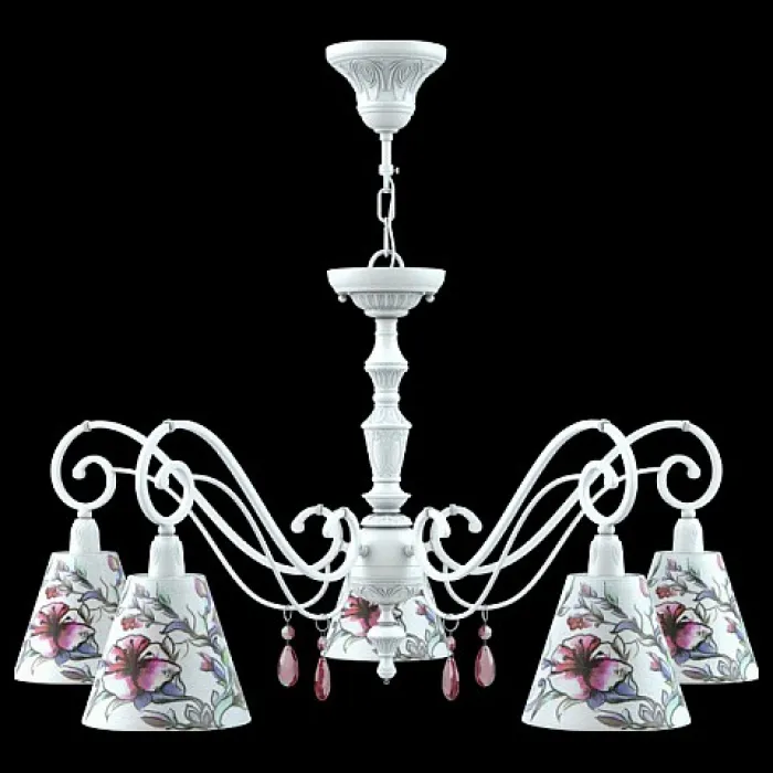 Подвесная люстра Lamp4You Classic 19 E3-05-WM-LMP-O-13-CRL-E3-05-PK-DN Цвет арматуры белый Цвет плафонов белый от ImperiumLoft