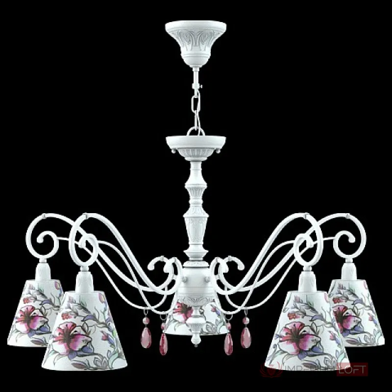 Подвесная люстра Lamp4You Classic 19 E3-05-WM-LMP-O-13-CRL-E3-05-PK-DN Цвет арматуры белый Цвет плафонов белый от ImperiumLoft