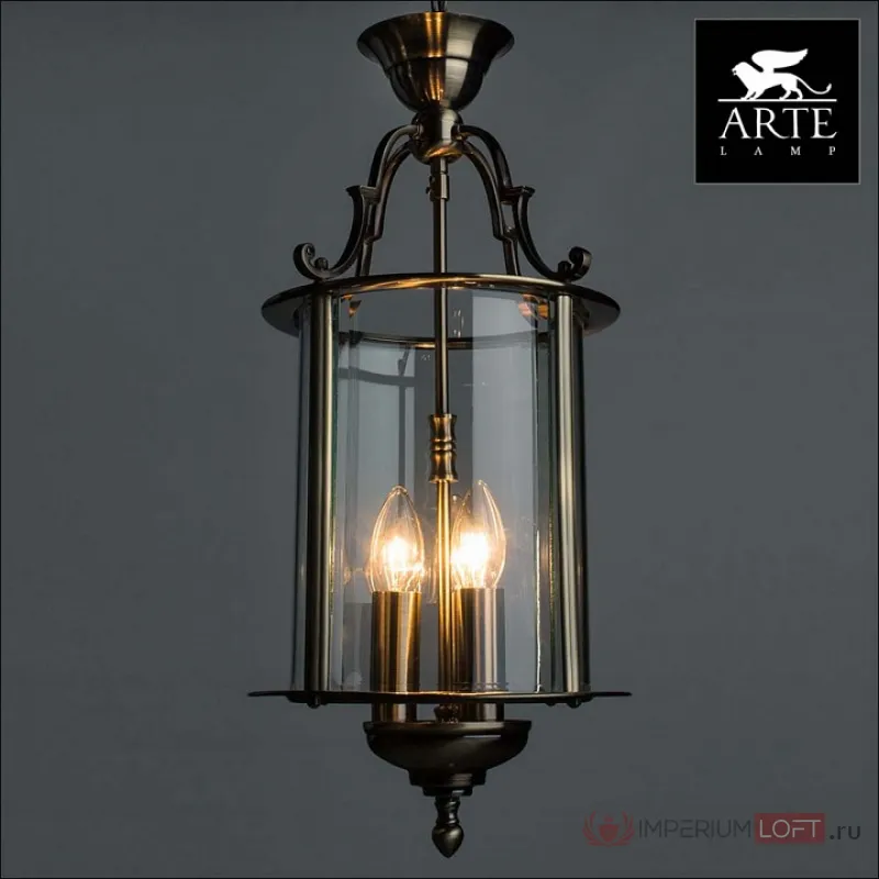 Подвесной светильник Arte Lamp Rimini A6503SP-3AB Цвет арматуры бронза Цвет плафонов прозрачный от ImperiumLoft