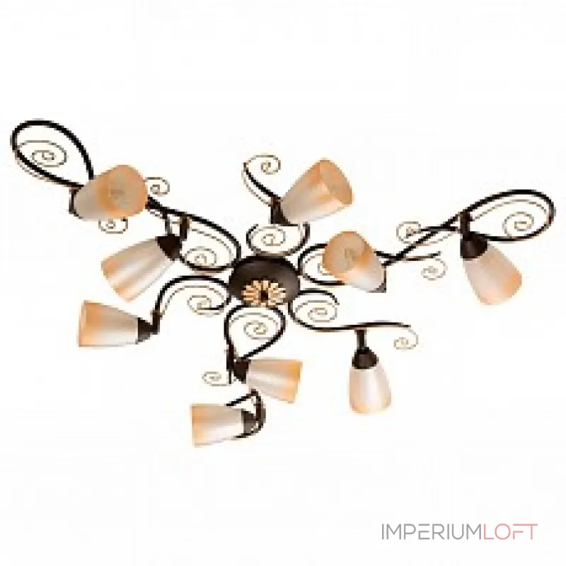 Спот DeMarkt Аида 7 323014309 Цвет плафонов кремовый Цвет арматуры золото от ImperiumLoft