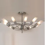 Люстра на штанге Lussole Lano LSA-2813-10 Цвет арматуры никель от ImperiumLoft