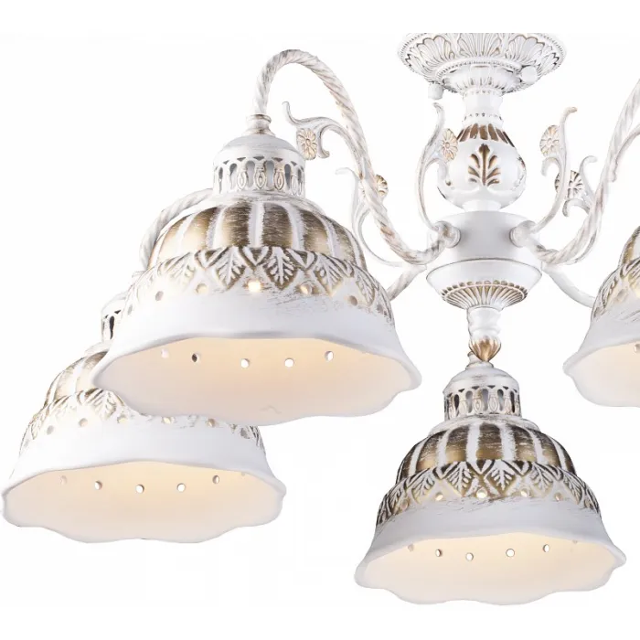 Люстра на штанге Arte Lamp Chiesa A2814PL-5WG Цвет арматуры золото Цвет плафонов золото от ImperiumLoft