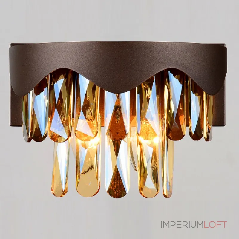 Накладной светильник Ambrella Traditional 2 TR5091 Цвет арматуры коричневый Цвет плафонов янтарный
