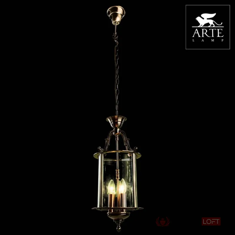 Подвесной светильник Arte Lamp Rimini A6503SP-3AB Цвет арматуры бронза Цвет плафонов прозрачный от ImperiumLoft