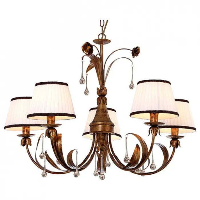 Подвесная люстра Arte Lamp Borgia A8100LM-5GA Цвет арматуры золото Цвет плафонов белый от ImperiumLoft
