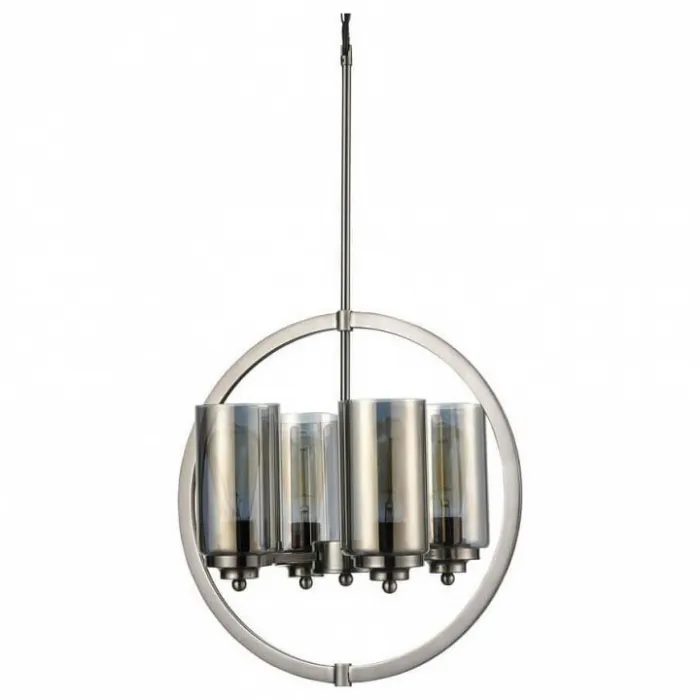 Подвесная люстра Vele Luce Chiedo 742 VL4075P04 Цвет арматуры серебро Цвет плафонов серый от ImperiumLoft
