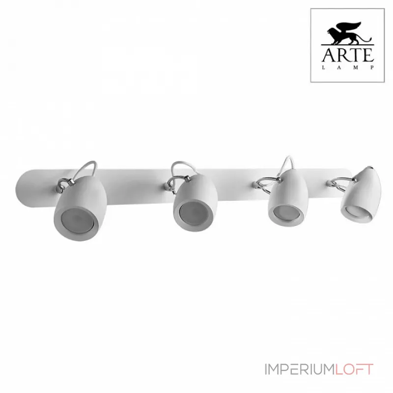 Спот Arte Lamp Atlantis A4004PL-4WH Цвет арматуры белый Цвет плафонов белый Спот Arte Lamp Atlantis A4004PL-4WH Цвет арматуры белый Цвет плафонов белый