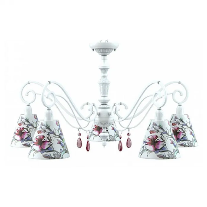 Подвесная люстра Lamp4You Classic 19 E3-05-WM-LMP-O-13-CRL-E3-05-PK-DN Цвет арматуры белый Цвет плафонов белый от ImperiumLoft