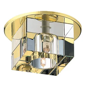 Встраиваемый светильник Novotech Cubic 369261 Цвет арматуры золото Цвет плафонов прозрачный
