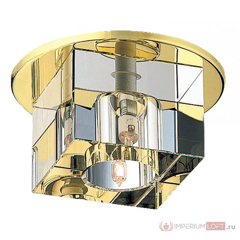 Встраиваемый светильник Novotech Cubic 369261 Цвет арматуры золото Цвет плафонов прозрачный от ImperiumLoft