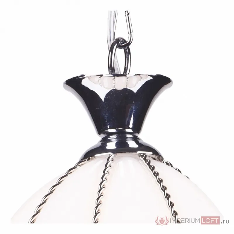 Подвесной светильник Arte Lamp Venezia A2115SP-1WH Цвет арматуры хром Цвет плафонов белый от ImperiumLoft