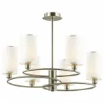 Люстра на штанге Lumion Avery 4431/6C Цвет арматуры никель Цвет плафонов белый от ImperiumLoft