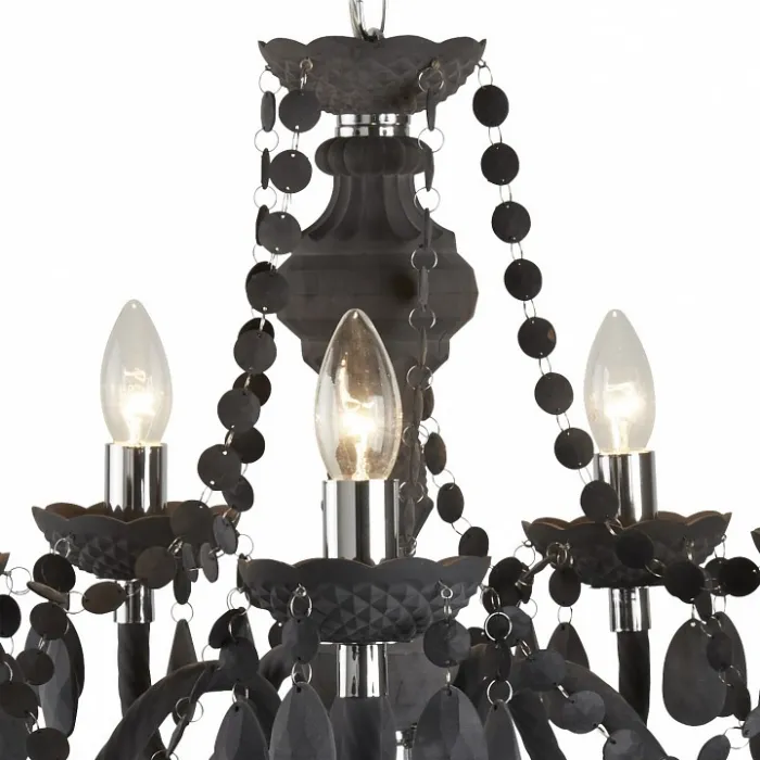 Подвесная люстра Arte Lamp Morris A8888LM-5GY Цвет арматуры хром Цвет плафонов черный от ImperiumLoft