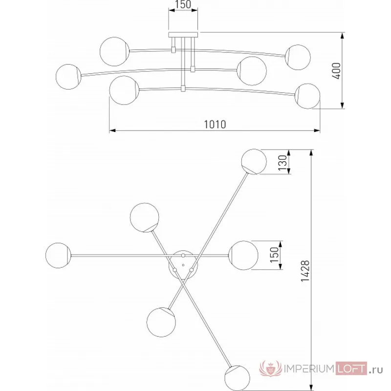 Потолочная люстра Eurosvet Netz a062214 от ImperiumLoft