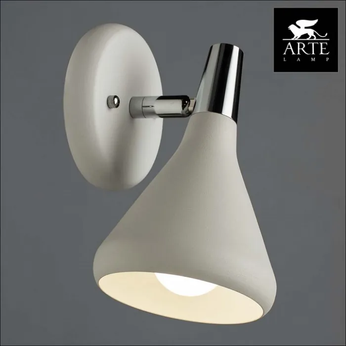 Спот Arte Lamp Ciclone A9154AP-1WH Цвет арматуры хром Цвет плафонов белый от ImperiumLoft
