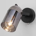 Бра Eurosvet Mars 20122/1 черный/тертый серый Цвет арматуры черный Цвет плафонов серый от ImperiumLoft