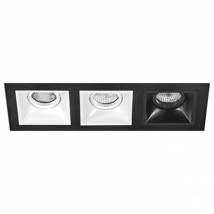 Встраиваемый светильник Lightstar Domino D537060607 цвет арматуры черно-белый от ImperiumLoft