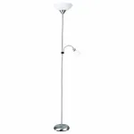 Торшер с подсветкой Arte Lamp Duetto A9569PN-2SI Цвет арматуры серебро Цвет плафонов белый от ImperiumLoft