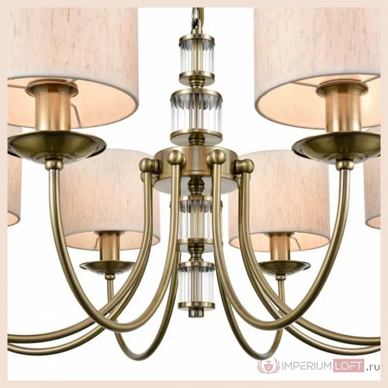 Подвесная люстра Vele Luce Soprano VL4194P08 Цвет арматуры бронза Цвет плафонов кремовый от ImperiumLoft