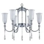 Подвесная люстра Newport 4800 4806/C chrome Цвет арматуры золото Цвет плафонов белый от ImperiumLoft