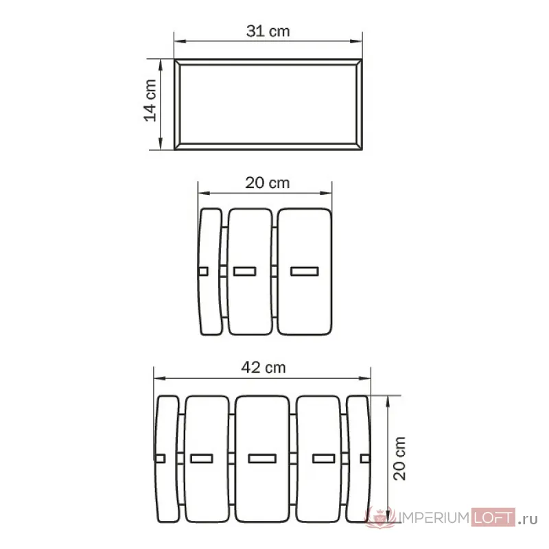 Накладной светильник Lightstar Lamella 801626 от ImperiumLoft