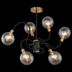 Люстра на штанге Globo Eddy 56010-6 Цвет арматуры золото Цвет плафонов прозрачный от ImperiumLoft