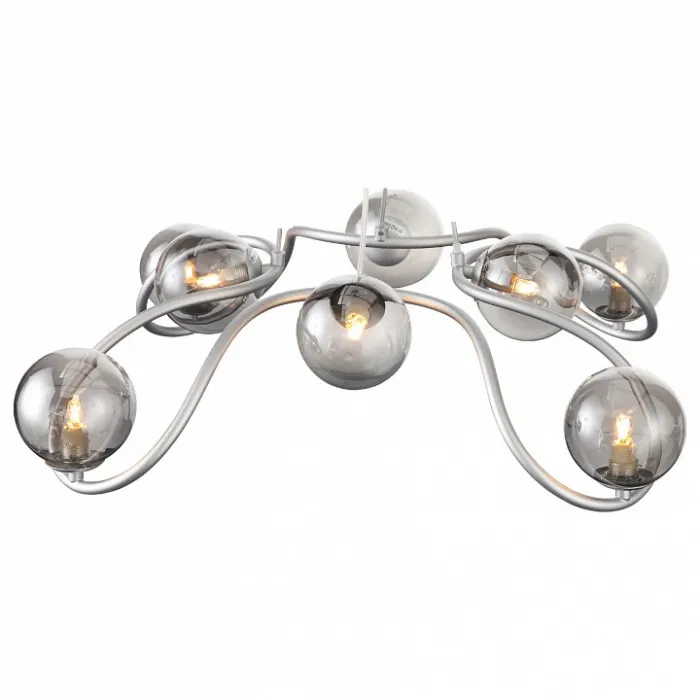 Подвесная люстра ST-Luce Legatezza SL1502.103.08 Цвет арматуры хром Цвет плафонов серый от ImperiumLoft