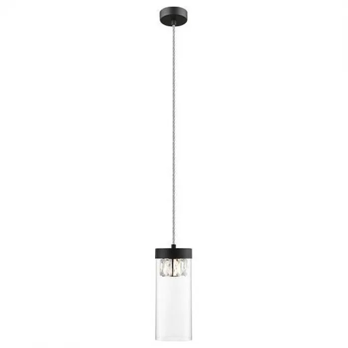 Подвесной светильник Zumaline Gem P0389-01D-P7AC Цвет арматуры черный Цвет плафонов прозрачный от ImperiumLoft
