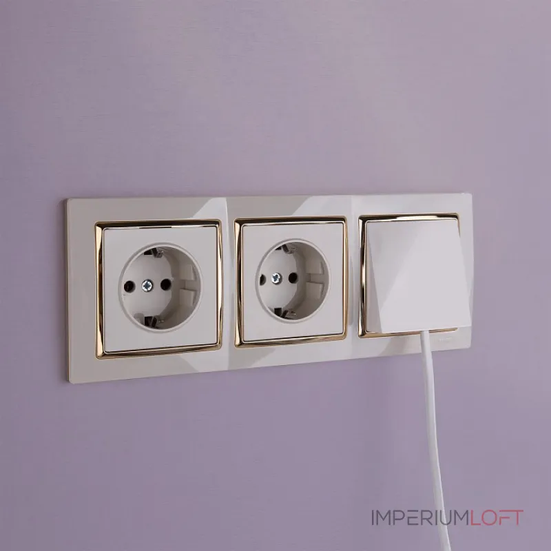 Розетка влагозащищенная с заземлением без рамки Werkel Слоновая кость W1171103 от ImperiumLoft Розетка влагозащищенная с заземлением без рамки Werkel Слоновая кость W1171103 от ImperiumLoft