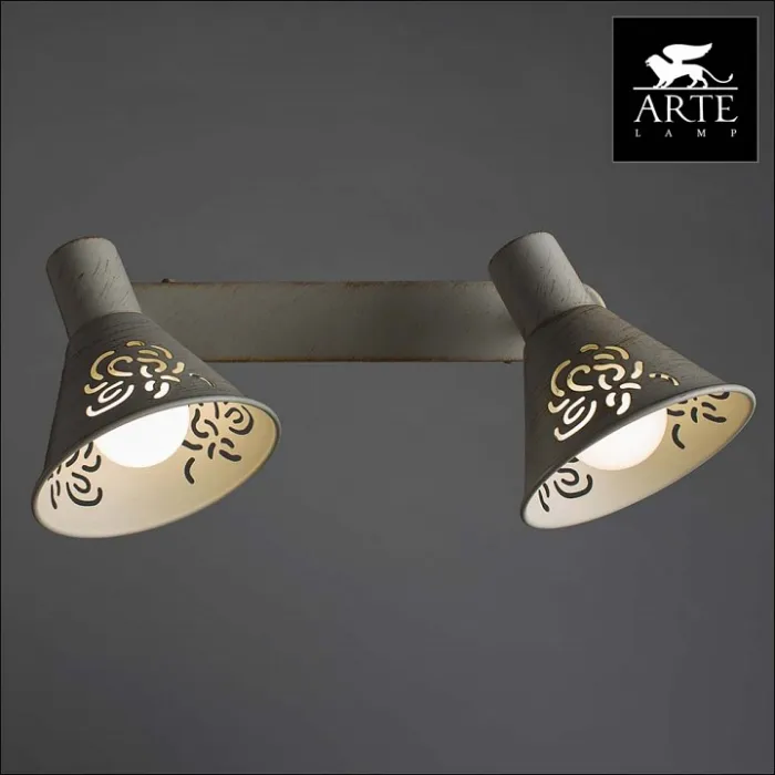 Спот Arte Lamp Cono A5218AP-2WG Цвет арматуры золото Цвет плафонов золото от ImperiumLoft