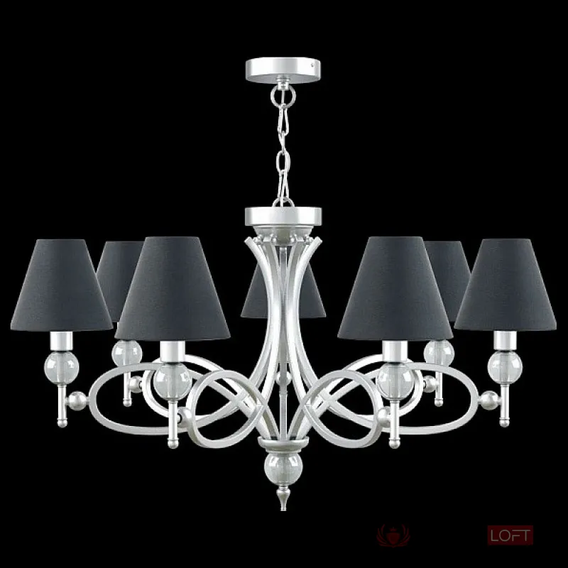 Подвесная люстра Lamp4You Eclectic 15 M2-07-CR-LMP-O-22 Цвет арматуры хром Цвет плафонов черный от ImperiumLoft