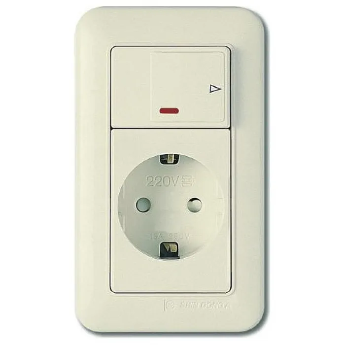 Розетка с заземлением Imex 1023L WST 1023L Цвет арматуры кремовый от ImperiumLoft