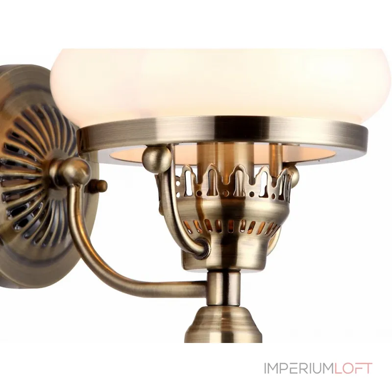 Бра Arte Lamp Armstrong A3560AP-1AB Цвет арматуры бронза Цвет плафонов белый