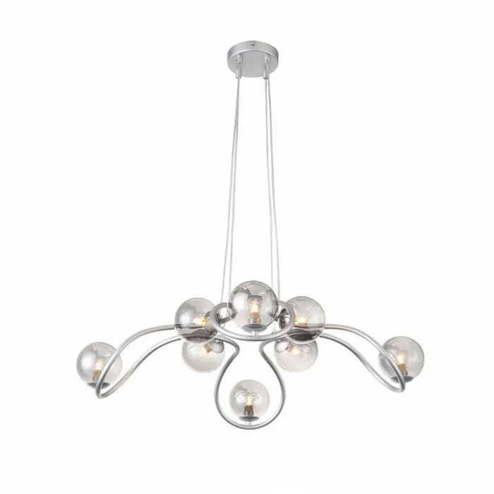 Подвесная люстра ST-Luce Legatezza SL1502.103.08 Цвет арматуры хром Цвет плафонов серый от ImperiumLoft