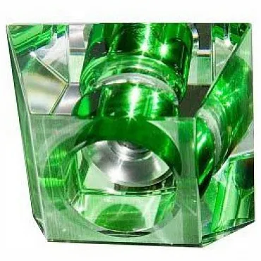 Встраиваемый светильник Feron Saffit 19573 Цвет арматуры хром Цвет плафонов зеленый