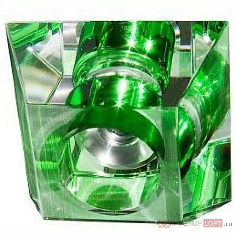 Встраиваемый светильник Feron Saffit 19573 Цвет арматуры хром Цвет плафонов зеленый от ImperiumLoft