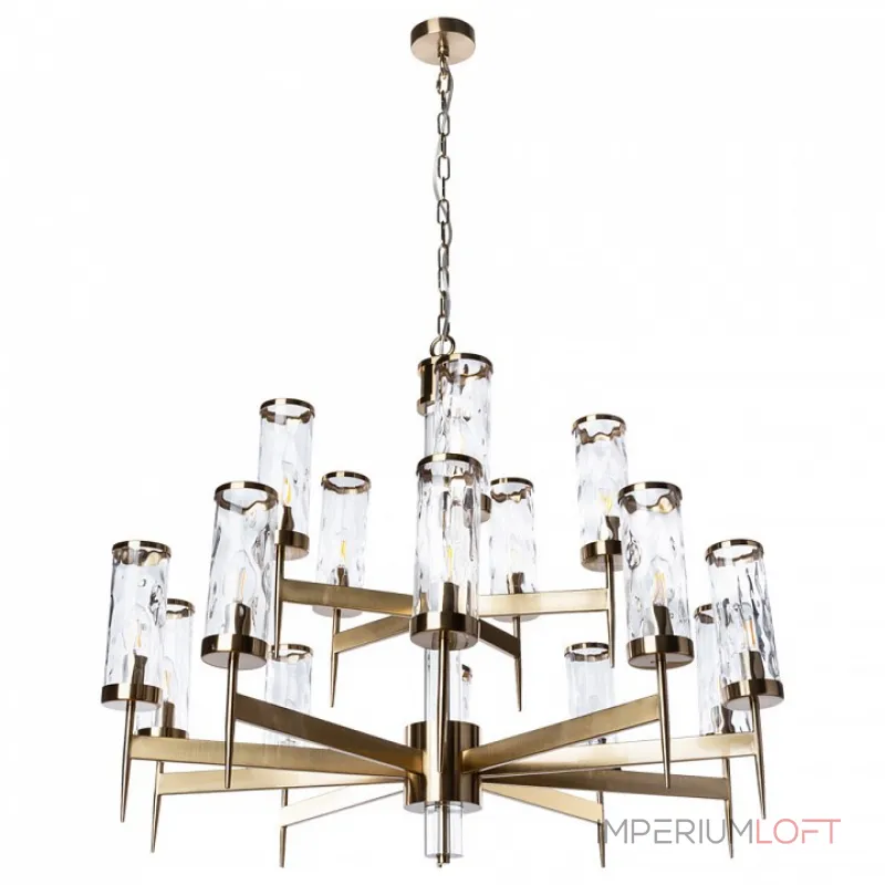 Подвесная люстра Divinare Sham 4505/17 LM-15 Цвет арматуры латунь Цвет плафонов прозрачный