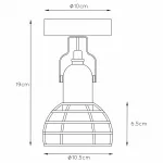 Спот Lucide Paulien 08927/01/35 Цвет плафонов черный Цвет арматуры синий