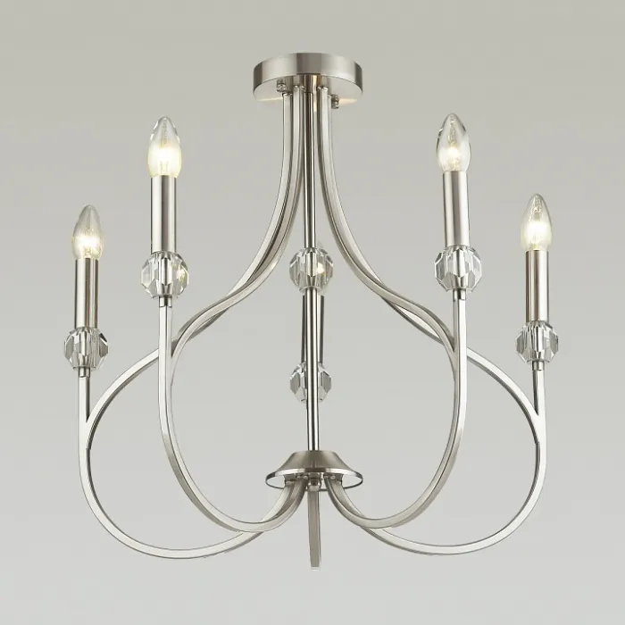 Люстра на штанге Lumion Mackenzie 4495/5C Цвет арматуры никель от ImperiumLoft