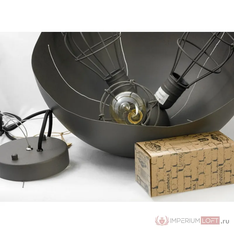 Подвесной светильник Lussole Lockport LSP-9623 Цвет арматуры черный Цвет плафонов черный от ImperiumLoft