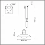 Подвесной светильник Odeon Light Dante 4164/1A Цвет арматуры коричневый Цвет плафонов прозрачный от ImperiumLoft