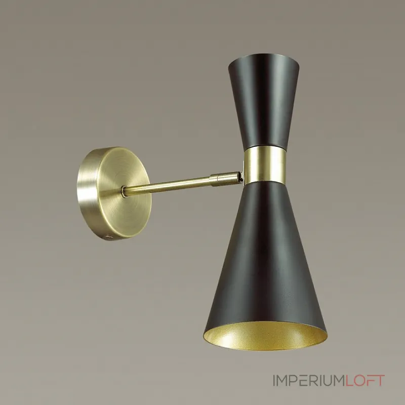 Бра Lumion Quinn 3662/1W Цвет арматуры бронза Цвет плафонов черный