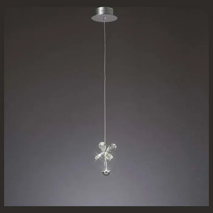 Подвесной светильник DeLight Collection Crystal Light MD2553/1 Цвет арматуры хром Цвет плафонов прозрачный от ImperiumLoft