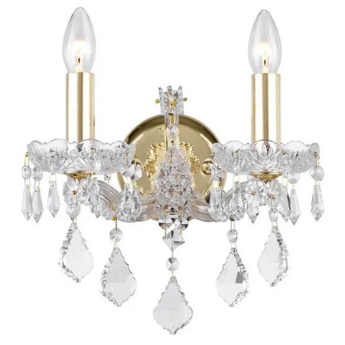 Бра Dio D’Arte Diamante Diamante E 2.1.2.200 G Цвет арматуры золото Цвет плафонов прозрачный от ImperiumLoft