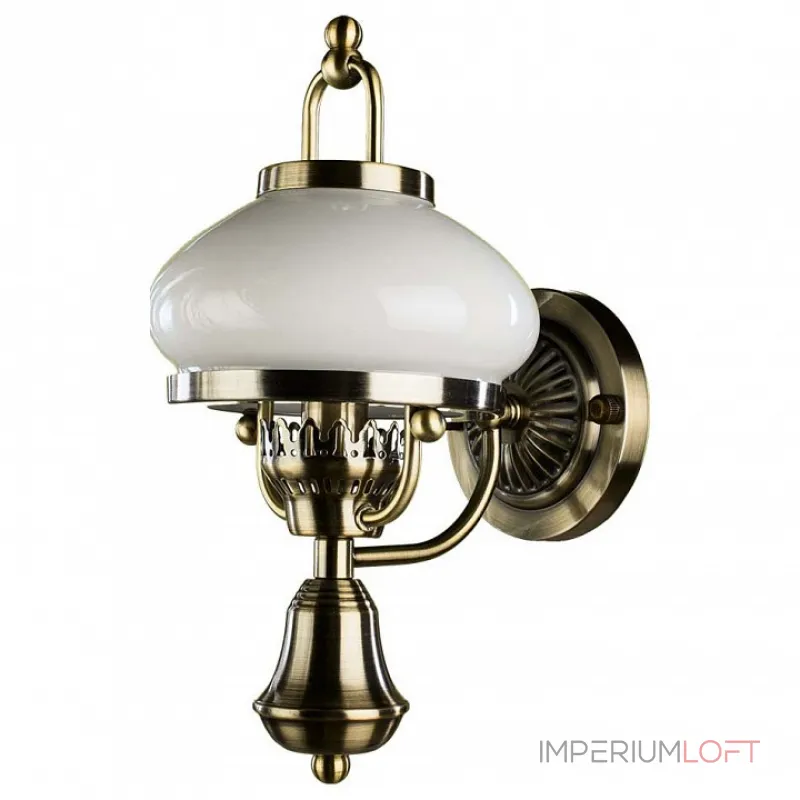 Бра Arte Lamp Armstrong A3560AP-1AB Цвет арматуры бронза Цвет плафонов белый