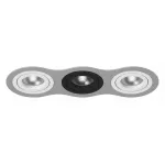 Встраиваемый светильник Lightstar Intero 16 triple round i639060706 Цвет арматуры разноцветный Цвет плафонов никель