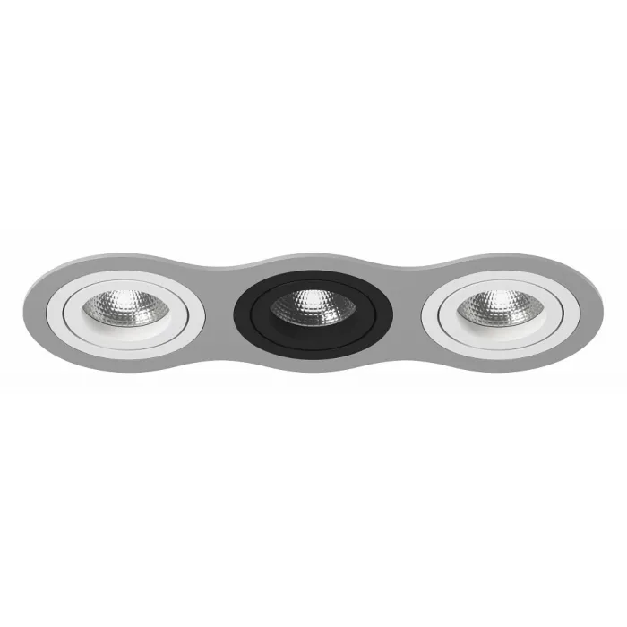 Встраиваемый светильник Lightstar Intero 16 triple round i639060706 Цвет арматуры разноцветный Цвет плафонов никель от ImperiumLoft