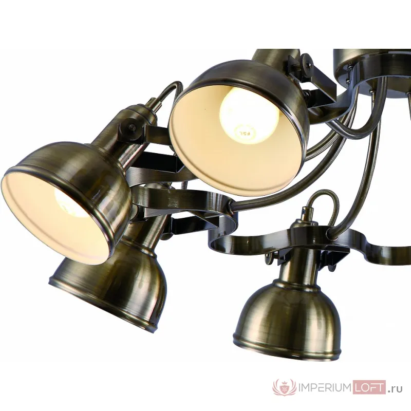 Люстра на штанге Arte Lamp Martin A5216PL-8AB Цвет арматуры бронза Цвет плафонов бронза от ImperiumLoft